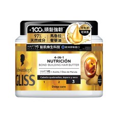 Schwarzkopf 施華蔻 Gliss 髮肌煥生精油髮膜 4-in-1 馬魯拉油深層滋養, 1個