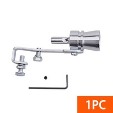 자동차 머플러 터빈 휘슬 범용 실버 배기 팁 호환 파이프 S 벤트 밸브 알루미늄 Bov 시뮬레이터