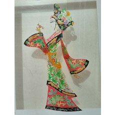 手工皮影 傳統藝術擺飾 梅蘭竹菊美女雕刻, 如圖所示, 1個