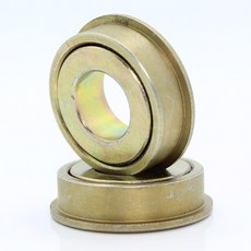 TMP1105 플랜지 볼 베어링 2개 다이빙 프론트 포크 플레이트 베어링 내부 직경 1/2인치 12.7x27x30mm 휠체어 액세서리 H009-B 휠체어 볼 베어링, TMP1105 플랜지 볼 베어링 2개 다이빙 프론트 포
