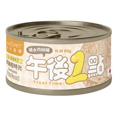 nu4PET 陪心寵糧 午後罐 副食鮮湯罐 貓罐 狗罐 湯罐, 1個, 午後1點-鮮雞輕時光80g