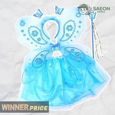 세이온 해피파티 할로윈 천사날개 드레스 4세트 라이트블루 아동 코스튬