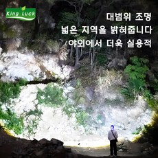 KingLuck 헤드라이트 헤드랜턴 충전식헤드랜턴 안전모헤드랜턴 낚시랜턴, 1개, D감지형