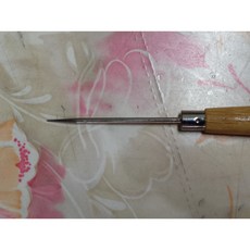 高級木柄錐子 拆線 針車鑽子, 1個, 木頭原色