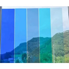 투명 단열 차광 시트 글래스 필름 벽지 120x100cm, 딥 블루 110x100