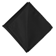 Molain 남성용 포켓 스퀘어 새틴 단색 손수건 수트 클래식 퓨어 실크 손수건 블랙. 단일 사이즈 117395