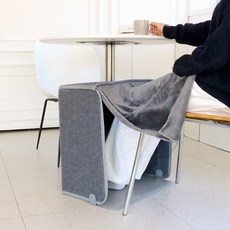 인더스 사무실 가정용 발난로 4면 난방 데스크 전기히터 담요 탈부착형 그레이 INO-DH245