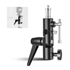 NEEWER 카메라 플래시 브래킷 H-타입 마운트 가능한 SPEEDLITE 램프 우산 회전 180 조절 어댑터 LED 스탠드 포함 조명 금속 소프트박스 홀더, FB-1(2팩)