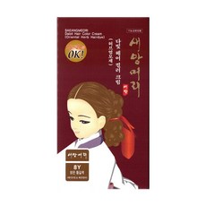 새앙머리 다빛 헤어 컬러 크림 염색약 8Y 밝은황갈색, 1개