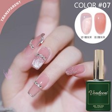 Vendeeni 美甲甲油膠 冰透色裸粉肌膚色光撩指甲油, 【VDN原色透亮】07, 1個