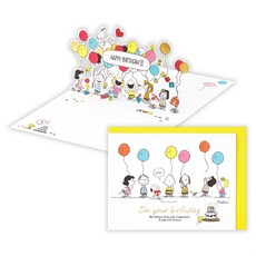 莫莫日貨 Snoopy史努比立體燙金生日卡片：日本正版授權, 1個