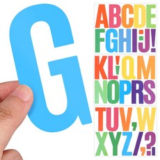 알파벳 컷팅 스티커 컬러 A-Z 높이 7.6cm 이니셜 네임muj6+6Tew