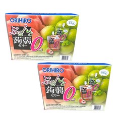 오리히로 푸룬또 곤약젤리 제로 1040g 0kcal 저칼로리 다이어트 간식 대용량 젤리, 1.04kg, 2세트