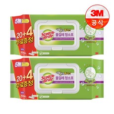 스카치브라이트 물걸레 청소포 더블액션 표준형 20 + 4매, 2개