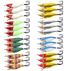 키우라 왕눈이 삼발이 에기 문어 피문어, 24개, 8g, 혼합