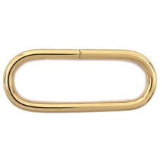 糊塗鞋匠 優質鞋材 N317 橢圓扣 橢圓環 包包扣 皮帶扣 腰帶扣 背帶扣環 包包扣環 調節扣, 淺金