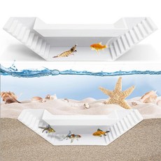 Apatal 소라게 지하 터널 쉘터 등반 장난감 경사로 플라스틱 파충류 은신처 동굴 탱크 액세서리 장식 블랙 141214, 화이트