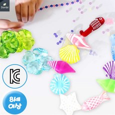 DIY 칼라 아크릴 비즈 공예재료 15mm 비즈공예재료 컬러비즈 비즈구슬 비즈팔찌만들기세트, 바다