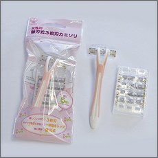 Nikken 니켄 리필형 여성면도기 STW-5 뛰어난 절삭력 (리필용4개입), 5개입, 1개