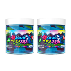 GOOEY GUMMY SOUR 꾸덕젤리 블루베리향, 2개, 180g