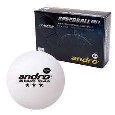 안드로 스피드볼 Mi 1 3성 플라스틱 탁구공 6EA, 화이트, 6세트, 6개입