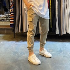 어썸블랑 사계절 빅사이즈 카고 스판 조거팬츠 (S~4XL)