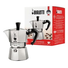Bialetti 모카 스토브탑 에스프레소 메이커 레드 6컵, 실버