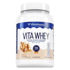Vitauthority Vita乳清蛋白粉飲品 海鹽焦糖口味, 998.4g, 1個