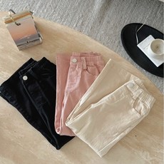 娜娜2025秋冬大童水洗直筒長褲，舒適百搭，鬆緊褲頭設計