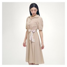 씨 오픈카라 버클 스트랩 원피스 SIOAG0595