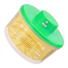 고성능 전기 샐러드 방적공 지속되는 재충전용 야채 건조기, 녹색