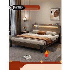 저상형 싱글 침대프레임 평상형 원목 더블 프레임, 2. 그레이협탁1(현관배송), 1500x2000mm, 프레임 구조