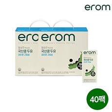 이롬 [이롬]황성주박사의 국산콩두유 검은콩고칼슘 40팩, 40개, 190ml