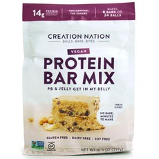 Creation Nation 素食蛋白棒混合花生醬和果凍, 1個, 297克