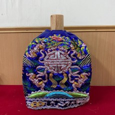 京綸 1尺3 神明衣 潮繡 潮州繡 手工精製 傳統神明服飾 信仰空間莊嚴呈現, 仙鶴藍,1尺2, 1個