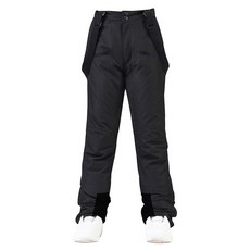 SnowElve 여성용 스키 팬츠 단열 스노우 팬츠 방수 겨울 아웃도어 하이킹 팬츠 조절 가능한 허리 스노우보드 팬츠(TY-2021-2 블랙 S)