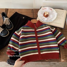 木野鼕季毛衣湖州織裏童裝男童韓版針織外套寶寶衣服加厚保暖上衣