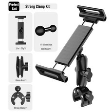 IN 오토바이 자전거 NI 브래킷 스탠드 각도 마운트 가능한 조정 13 홀더 태블릿 AIR, Power Clamp Kit