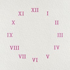 우돌아트 스텐실도안 4154 정형 로마숫자 시계20-소 DIY시계만들기도안, 1개