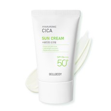 히알루론산 시카 수분 선크림 SPF50+ PA++++ 혼합자차 페이스 바디 백탁 눈시림 끈적임없는 톤업 썬크림, 1개, 50ml
