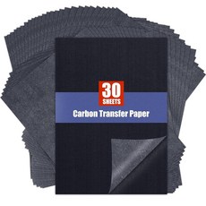 트레이싱 트랜스퍼 페이퍼 패드용 카본 페이퍼 목재 프로젝트의 드로잉 패턴 추적용 블랙 그래파이트 복사 용지 30개 캔버스 패브릭 레터링 스케치 미술 용품 A4 21.6 x, 트레이싱 트랜스퍼 페이퍼 패드용 카본 페이퍼, 목재 프