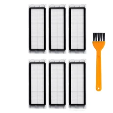 Roborock S5S5 MaxS6S6 PureS6 MaxV S50S51S52S55E4E5 진공 청소기 부품 액세서리용 HEPA 필터 교체, 01 6pcs with brush
