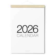 알루이 2026년 우드 벽걸이 달력 캘린더, 1개