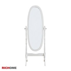 RICHOME 詩諾古典穿衣鏡 全身鏡 復古鏡, 白色