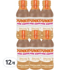 DUNKIN DONUTS 咖啡牛奶拿鐵, 400ml, 12個