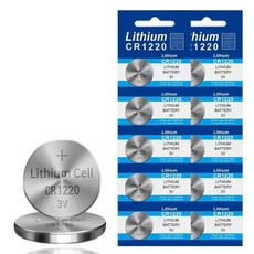 CR1220 3V 리튬 건전지 코인 배터리, 1개, 5개입