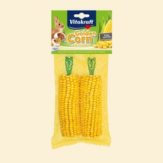 Vitakraft 金黃玉米棒 日曬陽光玉米棒 2支入 德國原裝 小動物點心 兔點心 倉鼠點心 點心棒, 1個, 2支入/包, 113g