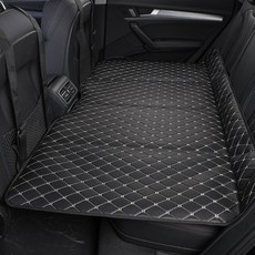 貓嶼 汽車後排睡墊可折疊後座改床 車載旅行床墊 小轎車SUV睡覺神器, 超大號加厚（140*90）【黑色黑線】免