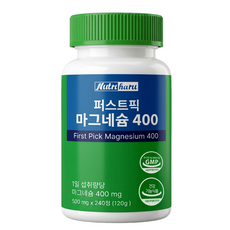 뉴트리하루 퍼스트픽 데일리 마그네슘 400 영양제 식약청 인증, 1개, 240정