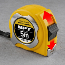 HPT 전문가용 스텐줄자 STL-5 5m 25mm 녹 마모방지 양면줄자 올 스테인리스, 1개